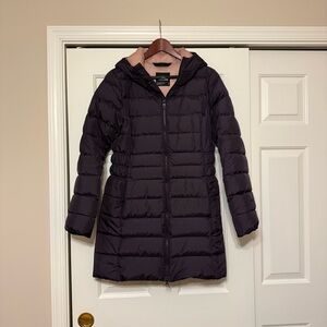 The North Face Women’s Puffer Quilted Goose Down Coat Purple Hood Pockets Medium